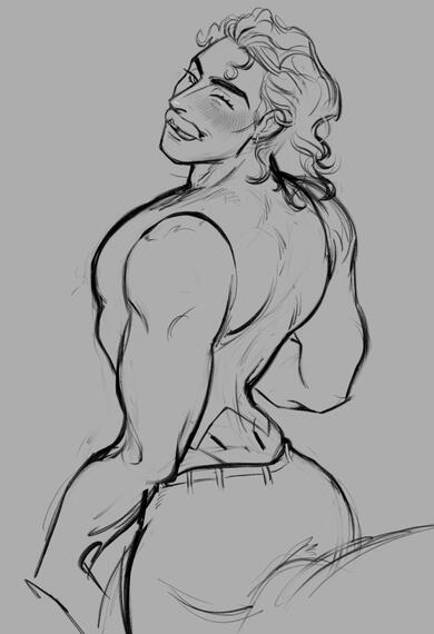 Waist up